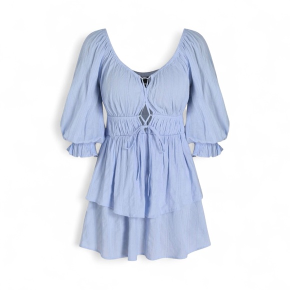 NWT Cider Texture Lace Up Layered Mini - Picture 4 of 6